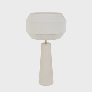 Cosiness tafellamp 85 cm wit metaal/stof MARKET SET - Woonkamer - Designer - Met lampenkap