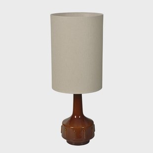 Jimmy tafellamp, bruin/beige, hoogte 83 cm MARKET SET - Woonkamer - Keramiek - Met lampenkap