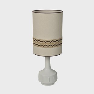 Jimmy tafellamp wit/beige rand hoogte 83 cm MARKET SET - Woonkamer - Keramiek - Met lampenkap