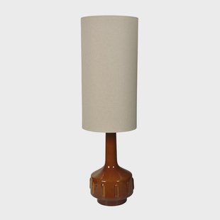 Jimmy vloerlamp bruin/beige, hoogte 121 cm MARKET SET - Woonkamer - Keramiek - Met lampenkap