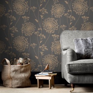 Decomode Vliesbehang Field - Grijs - 10,05m X 52cm