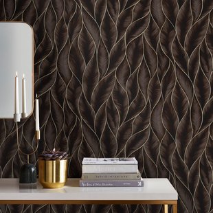 Decomode Vliesbehang Subtle Leaves - Bruin - 10,05 M X 53 Cm