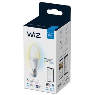 Wiz Ledlamp Kaars C37 Warm En Koelwit E14 4,9w