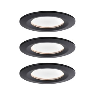 Paulmann Inbouwspot Led Nova 3-stapdim Zwart 3x6,5w