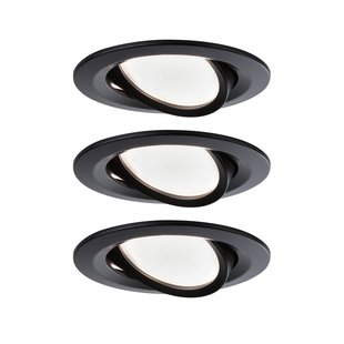Paulmann Inbouwspot Led Nova Kantelbaar Zwart 3x6,5w