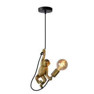 Lucide Hanglamp Extravaganza Chimp Zwart Goud E27
