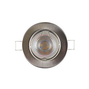 Sencys Inbouwspot Geborsteld Nikkel Neutraal Wit Gu10 4,3w