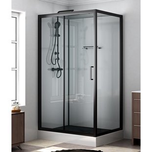 Excellence Douchecabine Marina - Rechthoek - 90x120x220cm - Zwart Mat