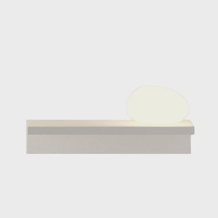 Suite LED wandlamp, steen rechts, wit, 14 cm Vibia - Woonkamer - Designer - Kunststof - Hoekig