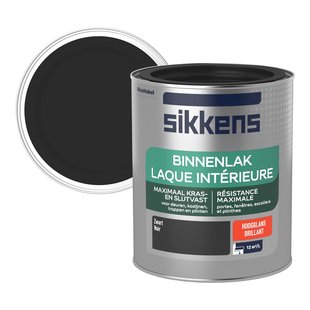 Sikkens Binnenlak Hoogglans Zwart 750ml