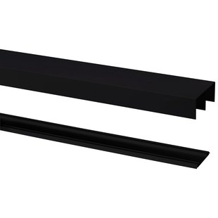 Storemax Schuifdeur Rail Aluminium Zwart Mat 180cm R-40