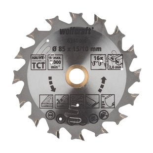 Wolfcraft Cirkelzaagblad Universeel Serie Lila - 85mm - 24t - Hardmetaal