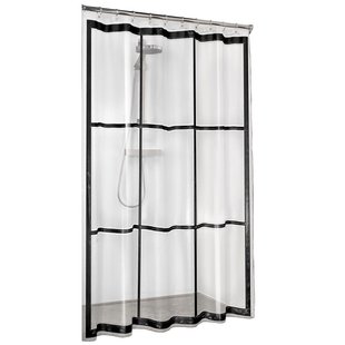 Sealskin Douchegordijn Brix Peva 180x200cm Transparant/ Zwart