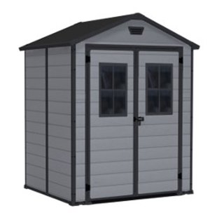 Keter Tuinhuis Lineus 65 - Kunststof - Grijs - 185x152x225cm - 2,81m²