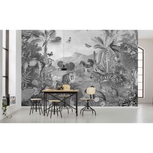 Fotobehang Flora And Fauna - Grijs - 2,50m X 350cm