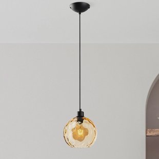 Opviq Hanglamp Benek, geel, glas, Ø 20 cm, E27