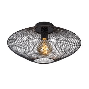 Lucide Plafondlamp Mesh Zwart ⌀45cm E27