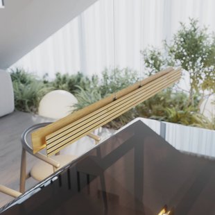 Elobra LED hanglamp Inka, licht hout, dimbaar Lengte 116 cm