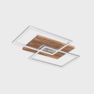 Elobra LED plafondlamp Atacama S, eiken/metaal, hout