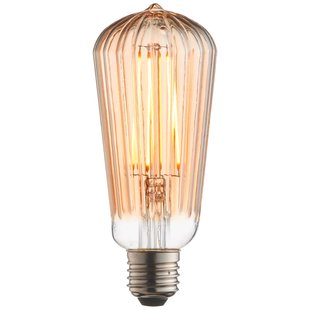Brilliant Ledfilamentlamp Edison - Amber - D6cm - Warm Wit - E27 - 4w