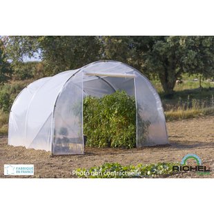 Richel Tuinkas Richel 3x4m50 - Polyethyleen - 2 Roldeuren - Transparant/grijs - 59x150x13cm