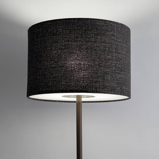 Nowodvorski Lighting Vloerlamp Amarela, zwart gemêleerd, textiel, E27