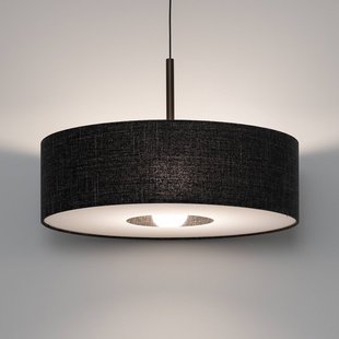 Nowodvorski Lighting Hanglamp Amarela L, zwart gemêleerd, textiel, E27