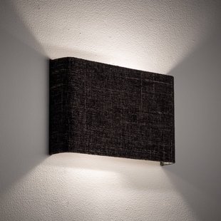 Nowodvorski Lighting Wandlamp Amarela B, zwart gemêleerd, textiel, G9