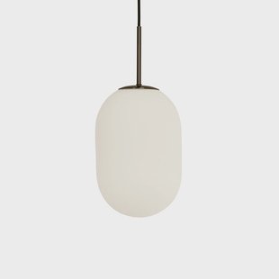 Noor hanglamp, Ø 18 cm, opaal/zwart, glas - Watt & Veke - Woonkamer - Modern