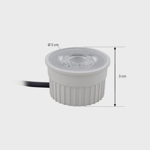 Prios plafondinbouwspot Fibur met LED-module, beige, set van 10