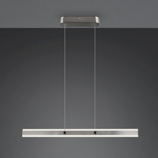 Trio Lighting LED hanglamp Arcola, nikkelkleurig, lengte 115 cm CCT 2-lamps.