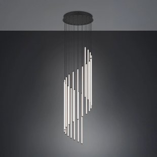 Trio Lighting LED hanglamp Baxter, zwart, Ø 37 cm, metaal, CCT dimbaar