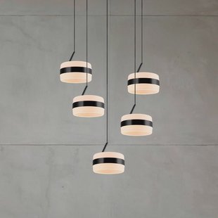 Trio Lighting LED hanglamp Dios, zwart, Ø 45 cm, CCT, 5-lamps.