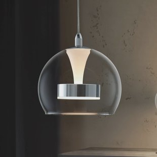 Trio Lighting LED hanglamp Flynt, Ø 20 cm, chroomkleurig, metaal/glas, CCT