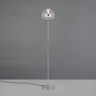 Trio Lighting LED vloerlamp Flynt, hoogte 130 cm, chroomkleurig, metaal, CCT