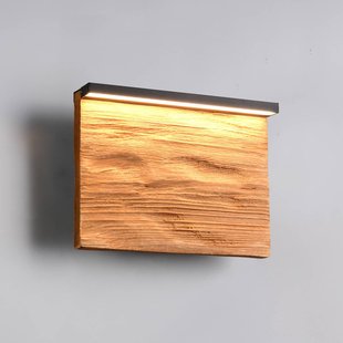 Trio Lighting LED wandlamp Kalea, breedte 20 cm, houtkleurig, hout