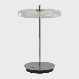 Asteria MOVE LED-acculamp staal gepolijst glas/metaal UMAGE - Woonkamer - Designer - Met lampenkap