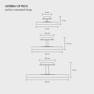 UMAGE LED plafondlamp Asteria UP PLUS, antraciet Ø 31 cm CCT