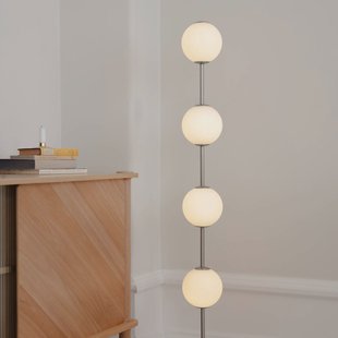 UMAGE LED vloerlamp Audrey, staalkleurig, hoogte 128 cm, 4-lamps.