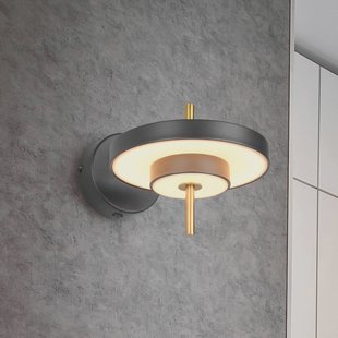 Trio Lighting LED wandlamp Keaton, zwart/goudkleurig Ø 20 cm Metaal, CCT