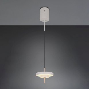 Trio Lighting LED hanglamp Keaton, lichtgrijs, Ø 20 cm, metaal, CCT