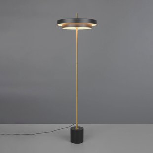 Trio Lighting LED vloerlamp Keaton, zwart/goudkleurig, hoogte 138 cm, CCT