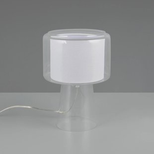 Trio Lighting Tafellamp Rocka, helder, hoogte 29 cm, glas/stof