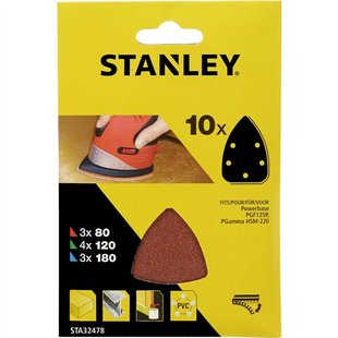 Stanley Schuurpapier Sta42478 K80/120/180 – 10 Stuks