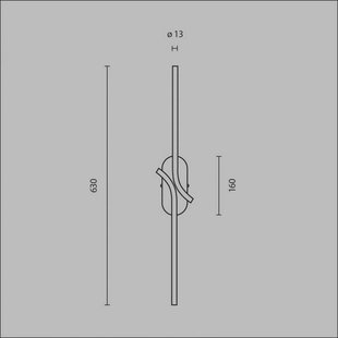 Maytoni LED wandlamp RENAISSANCE, messing/zwart, hoogte 63 cm, 2-vleugelig.