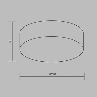 Maytoni LED buiten plafondlamp Zon, zwart, Ø 22 cm, 3.000 K metaal