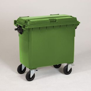 Engels Groene Afvalcontainer – 660 Liter, Hdpe Kunststof