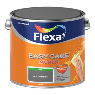Flexa Easycare Muurverf - Mat - Antracietgrijs - 2,5l