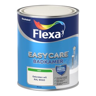 Flexa Easycare Keuken- En Badkamerverf - Mat - Gebroken Wit / Ral 9010 - 1l