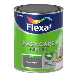 Flexa Muurverf Easycare Keuken Mat Antracietgrijs 1l